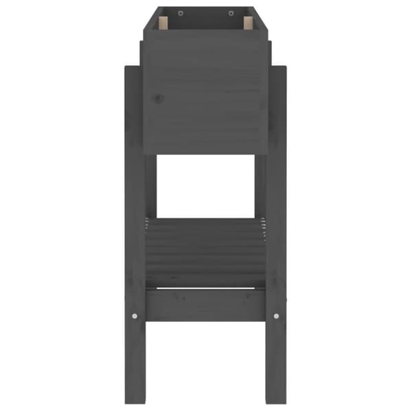 vidaXL højbed 101x30x69 cm massivt fyrretræ grå