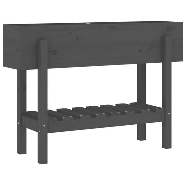 vidaXL højbed 101x30x69 cm massivt fyrretræ grå