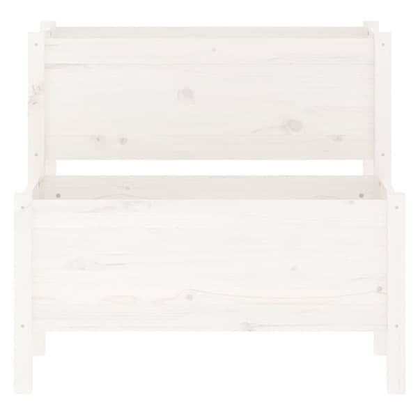 vidaXL Plantekasse hvit 84,5x84x75 cm heltre furu