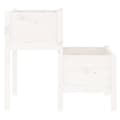 Miniatyrbilde 4 av 7: vidaXL Plantekasse hvit 84,5x84x75 cm heltre furu