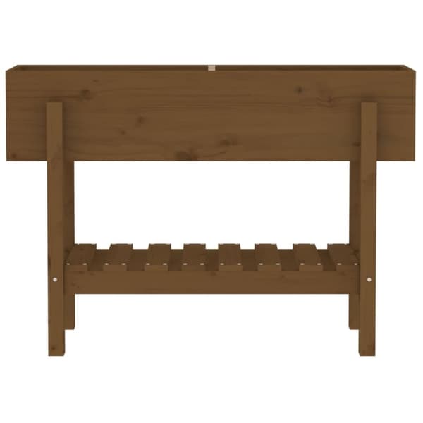 vidaXL højbed 101x30x69 cm massivt fyrretræ gyldenbrun