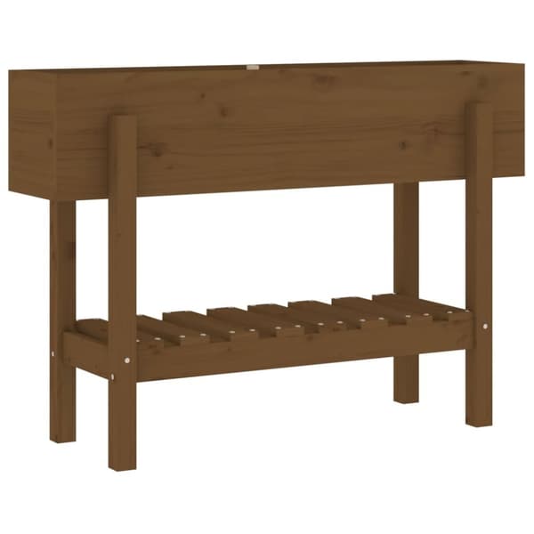 vidaXL højbed 101x30x69 cm massivt fyrretræ gyldenbrun