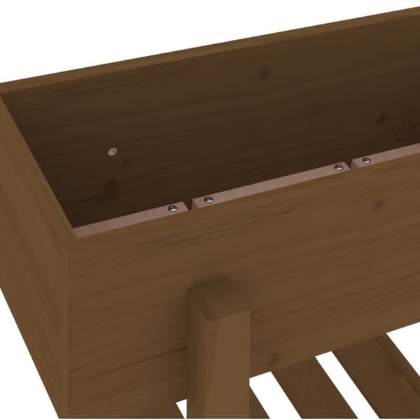 vidaXL højbed 101x30x69 cm massivt fyrretræ gyldenbrun