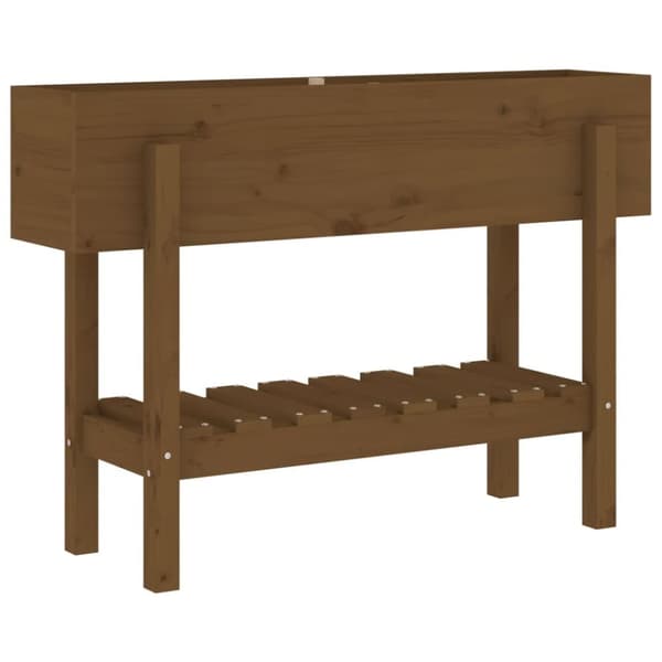 vidaXL højbed 101x30x69 cm massivt fyrretræ gyldenbrun