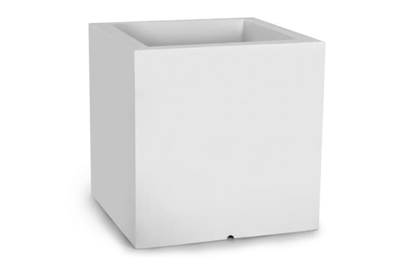 Blomsterpot PIXEL POT - 50x22x50cm - hvid - med LED-lys