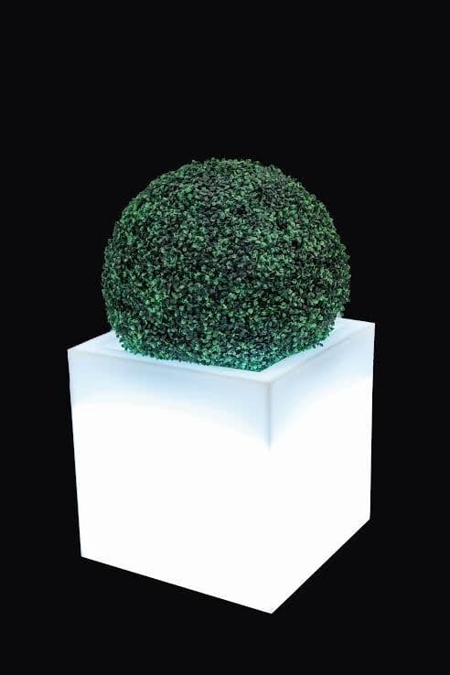 Blomsterpot PIXEL POT - 50x22x50cm - hvid - med LED-lys