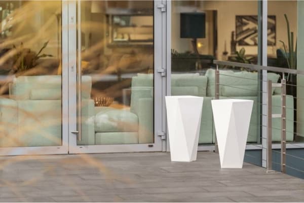 Blomsterpotte - VASO - 20x20x72cm - antracit