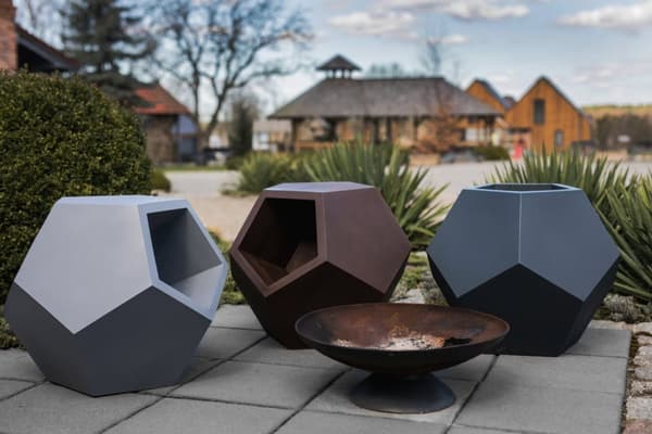 Kukkaruukku - ALMA - 62x62x53cm - antrasiitti