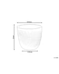 Miniatyrbild 3 av 7: Planteringskruka för utomhusbruk Lera Fiber Vit 35 x 35 x 33 cm Planter Rund UC Resistent Bladmotiv Traditionell