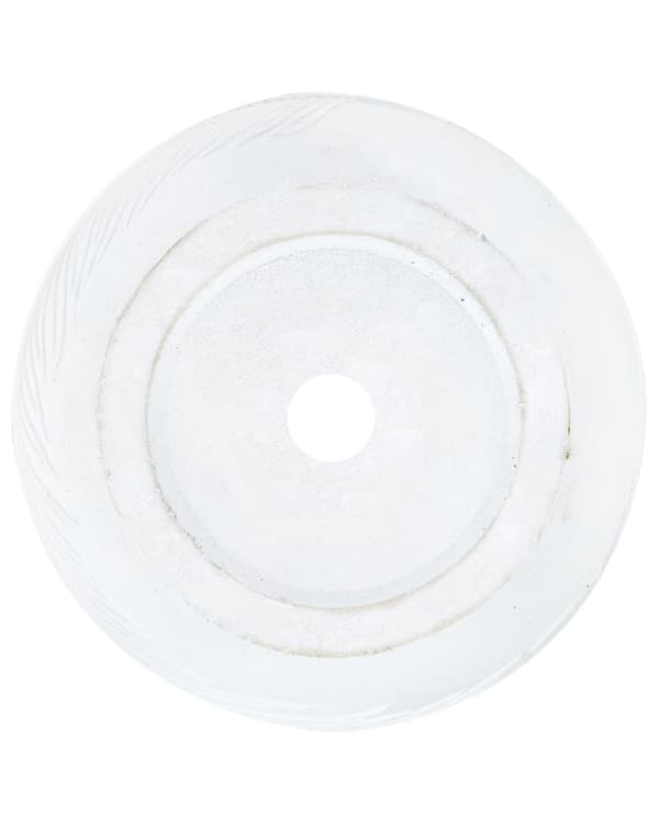 Planteringskruka för utomhusbruk Lera Fiber Vit 35 x 35 x 33 cm Planter Rund UC Resistent Bladmotiv Traditionell