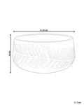 Miniatyrbild 3 av 7: Planteringskruka för utomhusbruk Lera Fiber Vit 25 x 25 x 14 cm Planter Rund UC Resistent Bladmotiv Traditionell