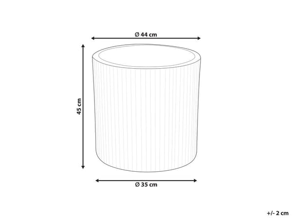 Blomkruka för utomhusbruk Lera Fiber Grafitgrå 45 x 45 x 45 cm Blomkruka Rund UV-beständig Ribbad Räfflad Yta Solid Färg Traditionell