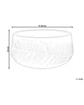 Miniatyrbild 3 av 7: Planteringskruka för utomhusbruk Lera Fiber Vit 43 x 43 x 23 cm Planter Rund UC Resistent Bladmotiv Traditionell