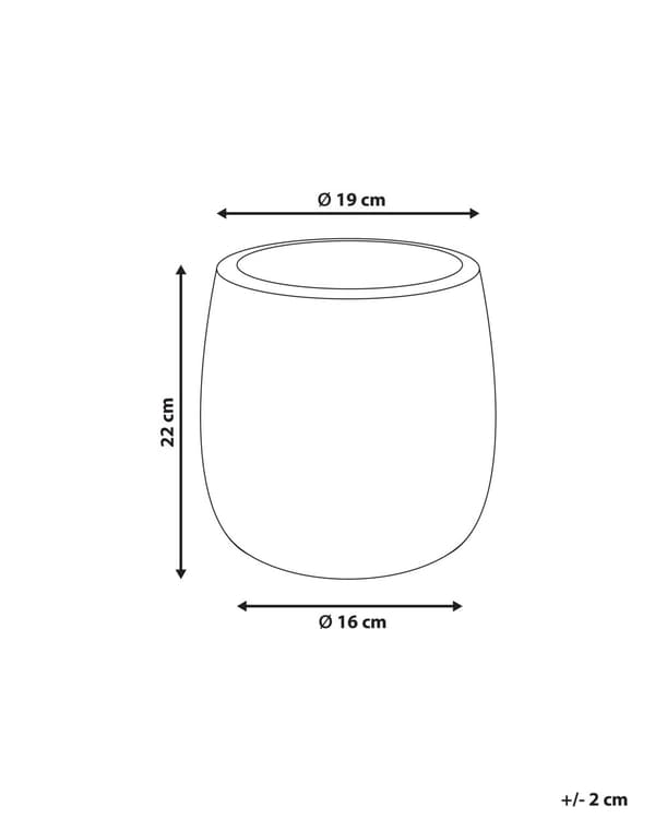 Blomkruka Grön Fiberlera ⌀ 19 cm Rund blomkruka för utomhusbruk Präglat mönster