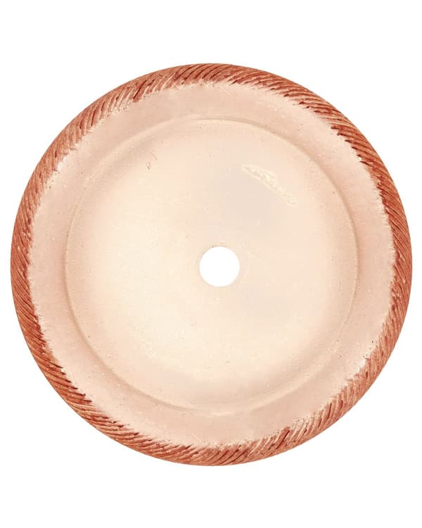 Blomkruka gyllenbrun fiberlera ⌀ 40 cm rund blomkruka för utomhusbruk Präglat mönster
