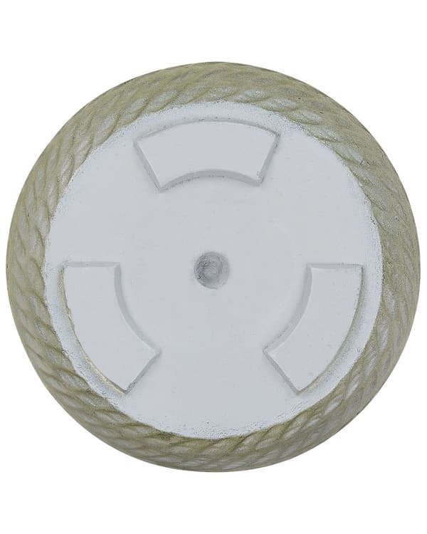 Hängande blomkruka Grön Fiberlera ⌀ 20 cm rund blomkruka med jutesnöre Präglat mönster
