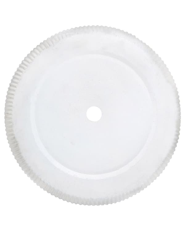 Blomkruka för utomhusbruk Lera Fiber Vit 45 x 45 x 45 cm Blomkruka Rund UV-beständig Ribbad Räfflad Yta Solid Färg Traditionell