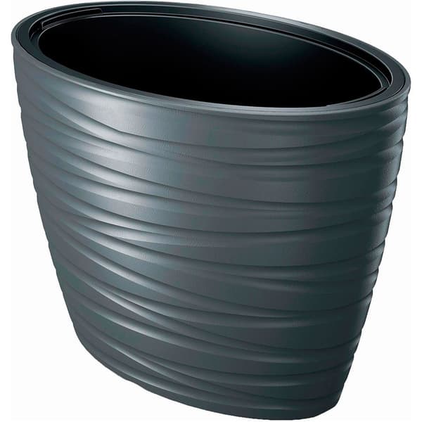Prosperplast Rund Blomkruka 56l Maze 58.5x38.5x42.3 Cm Grå