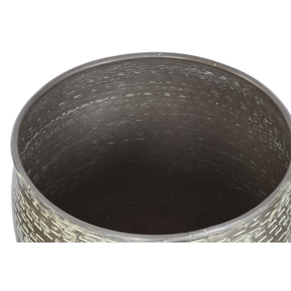 Set med planteringskärl Home ESPRIT Grön Aluminium 39 x 39 x 33 cm