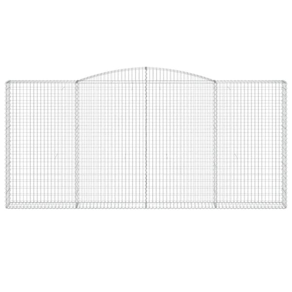 vidaXL Kaarevat kivikorit 8 kpl 400x30x180/200 cm galvanoitu rauta
