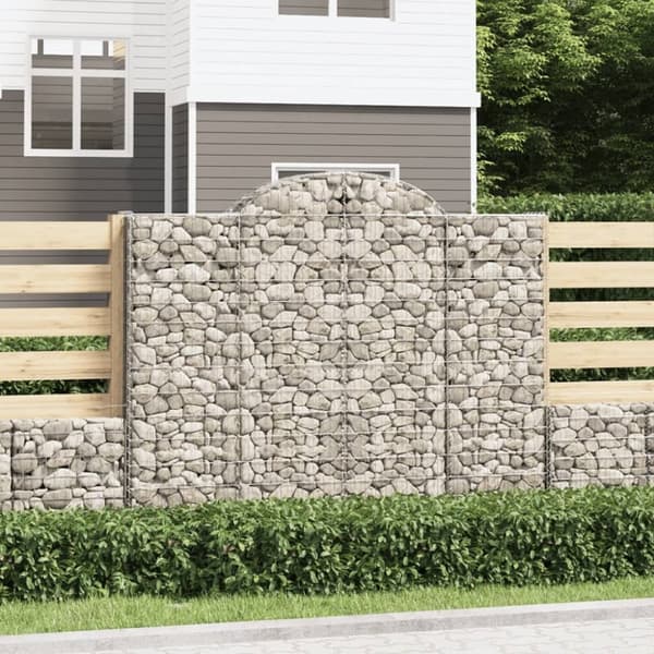 vidaXL Gabionkurver buede 40 stk 200x50x160/180 cm galvanisert jern