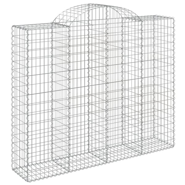 vidaXL buede gabionkurve 40 stk. 200x50x160/180 cm galvaniseret jern