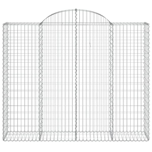 vidaXL buede gabionkurve 40 stk. 200x50x160/180 cm galvaniseret jern