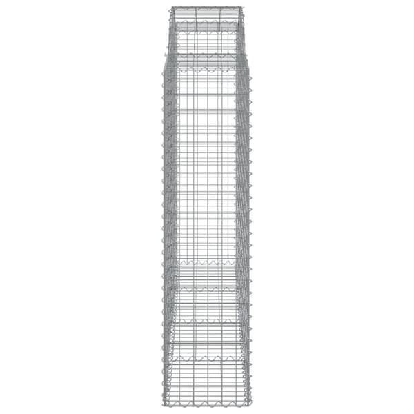 vidaXL buede gabionkurve 40 stk. 200x50x160/180 cm galvaniseret jern