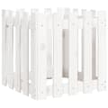 Miniatyrbilde 4 av 9: vidaXL Plantekasse med gjerdedesign hvit 50x50x50 cm heltre furu