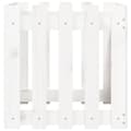 Miniatyrbilde 5 av 9: vidaXL Plantekasse med gjerdedesign hvit 50x50x50 cm heltre furu
