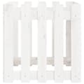Miniatyrbilde 6 av 9: vidaXL Plantekasse med gjerdedesign hvit 50x50x50 cm heltre furu