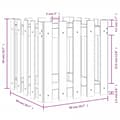 Miniatyrbilde 9 av 9: vidaXL Plantekasse med gjerdedesign hvit 50x50x50 cm heltre furu