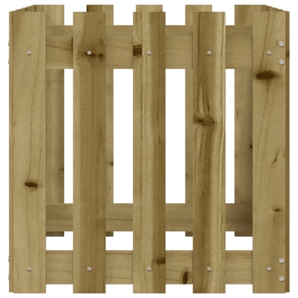 vidaXL Plantekasse med gjerdedesign 50x50x50 cm impregnert furu