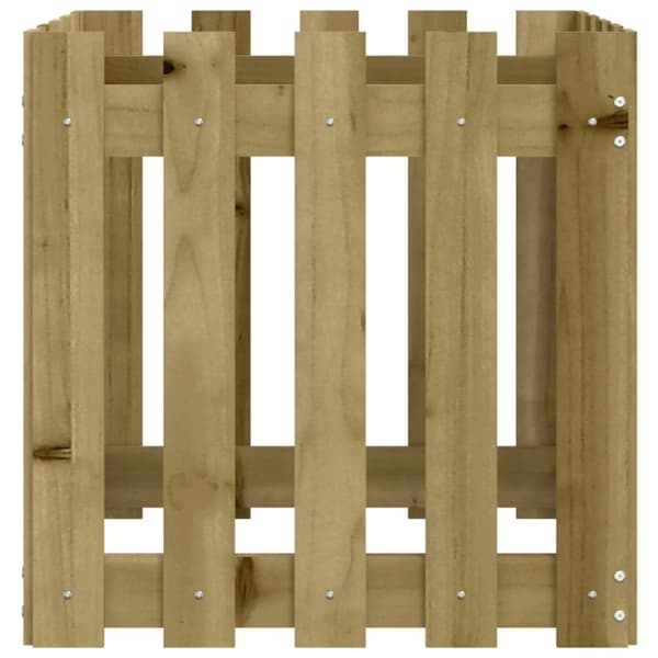 vidaXL Plantekasse med gjerdedesign 50x50x50 cm impregnert furu