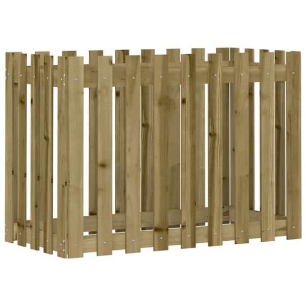 vidaXL Høybed med gjerdedesign 100x50x70 cm impregnert furu