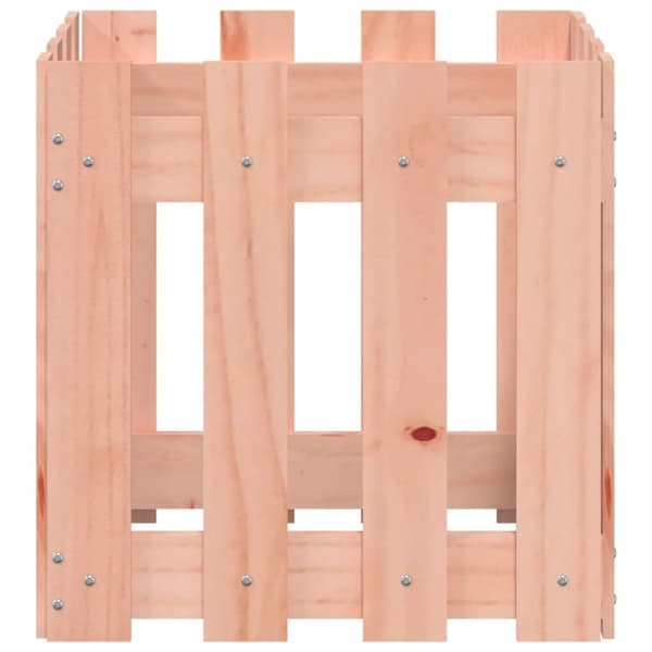 vidaXL Plantekasse med gjerdedesign 40x40x40 cm heltre douglasgran