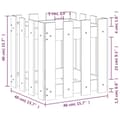 Miniatyrbillede 9 af 9: vidaXL plantekasse med stakitdesign 40x40x40 cm massivt fyrretræ sort