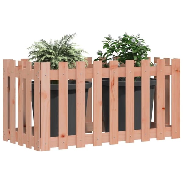 vidaXL højbed med stakitdesign 100x50x70 cm massivt douglasgran