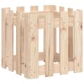 Miniatyrbillede 4 af 9: vidaXL plantekasse med stakitdesign 40x40x40 cm massivt fyrretræ