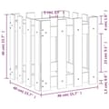 Miniatyrbillede 9 af 9: vidaXL plantekasse med stakitdesign 40x40x40 cm massivt fyrretræ