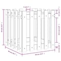 Miniatyrbillede 9 af 9: vidaXL plantekasse med stakitdesign 50x50x50 cm massivt fyrretræ