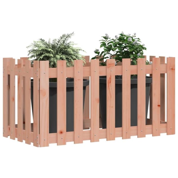 vidaXL Høybed med gjerdedesign 100x50x50 cm heltre douglasgran