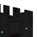 Miniatyrbilde 7 av 9: vidaXL Høybed med gjerdedesign svart 150x30x30 cm heltre furu