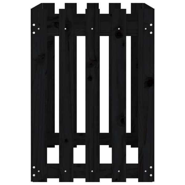 vidaXL Høybed med gjerdedesign svart 100x50x70 cm heltre furu