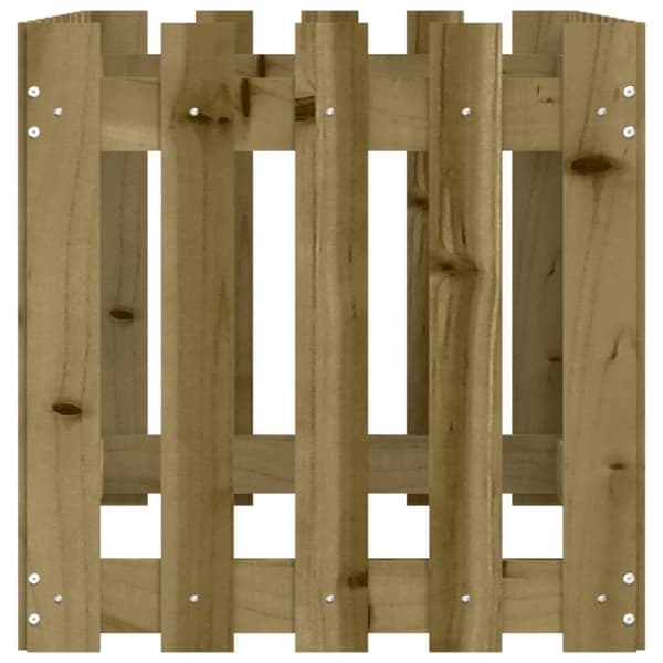 vidaXL Høybed med gjerdedesign 100x50x50 cm impregnert furu