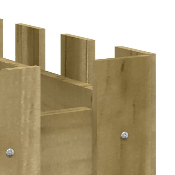 vidaXL Høybed med gjerdedesign 100x50x50 cm impregnert furu