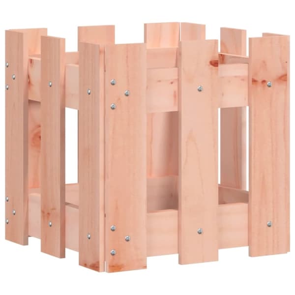 vidaXL Odlingslåda med staket-design 30x30x30 cm massivt douglas-trä