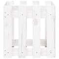 Miniatyrbilde 5 av 9: vidaXL Plantekasse med gjerdedesign hvit 40x40x40 cm heltre furu