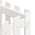 Miniatyrbilde 7 av 9: vidaXL Plantekasse med gjerdedesign hvit 40x40x40 cm heltre furu