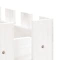 Miniatyrbilde 7 av 9: vidaXL Høybed med gjerdedesign hvit 100x50x70 cm heltre furu